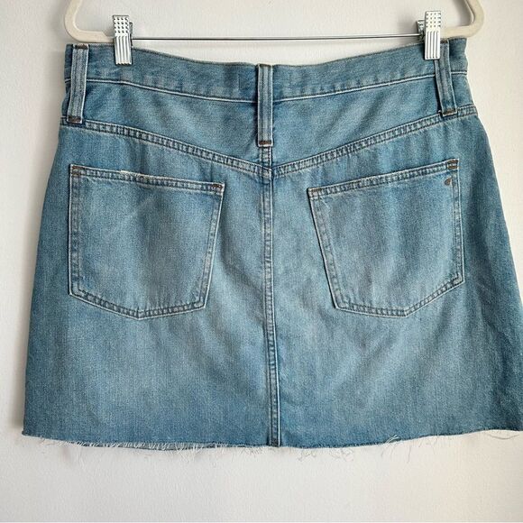 Madewell Rigid Denim A-Line Mini Skirt in Lovell Wash - Picture 4 of 11